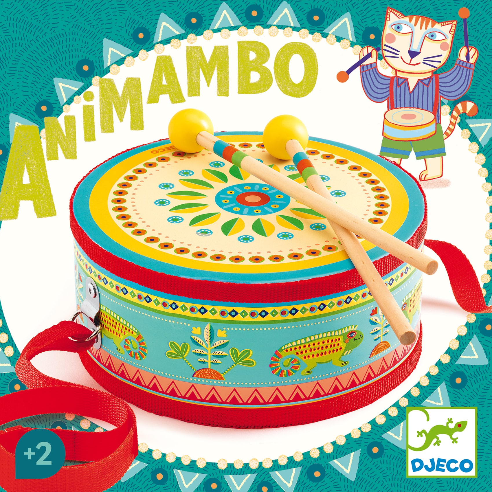 Tambor infantil de madera linea Animambo Djeco